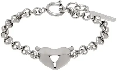 Justine Clenquet Silver Devil Bracelet In Palladium