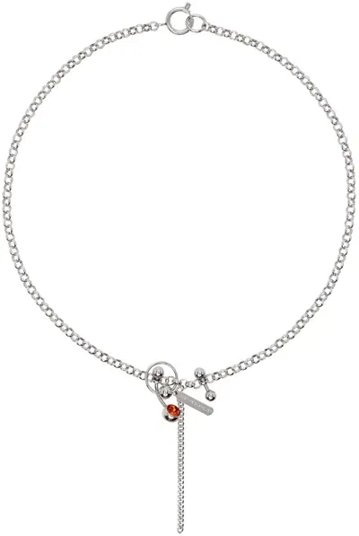 Justine Clenquet Silver Frankie Necklace In Palladium