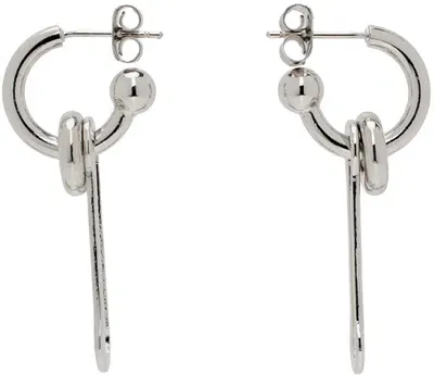 Justine Clenquet Silver Lilith Earrings In Palladium