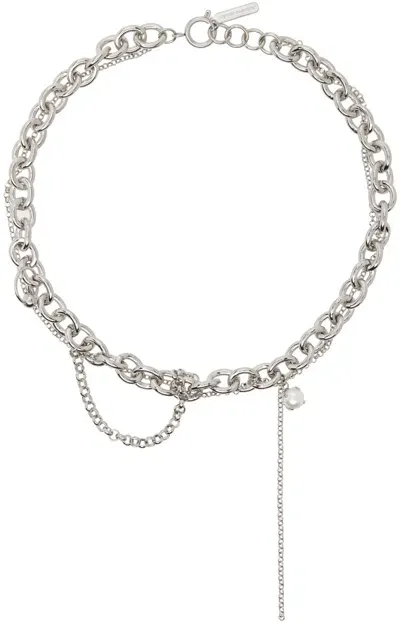 Justine Clenquet Silver Lucy Necklace In Palladium