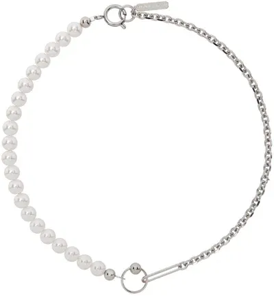 Justine Clenquet Silver Marley Necklace In Palladium