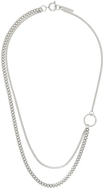 Justine Clenquet Silver Morgan Necklace In Palladium