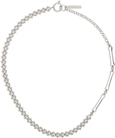 Justine Clenquet Silver Peter Necklace In Palladium