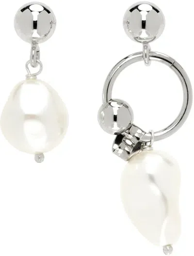 Justine Clenquet Silver Richie Earrings In Palladium