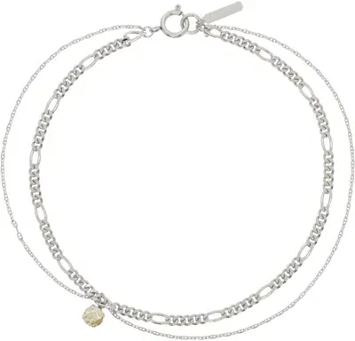 Justine Clenquet Silver Suzanne Necklace In Palladium