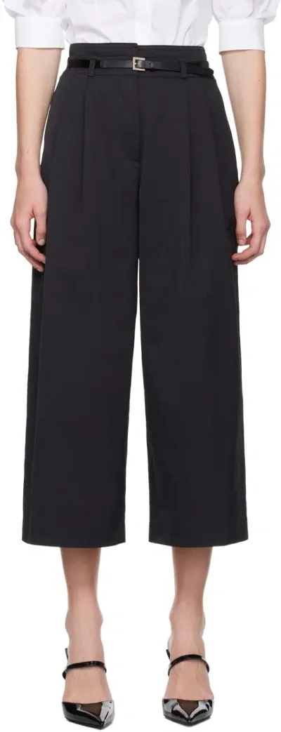 Juunj Black Double Waisted Trousers