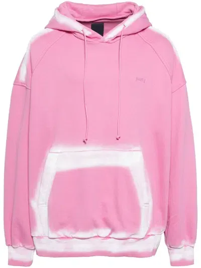 Juunj Bleached Hoodie In Pink