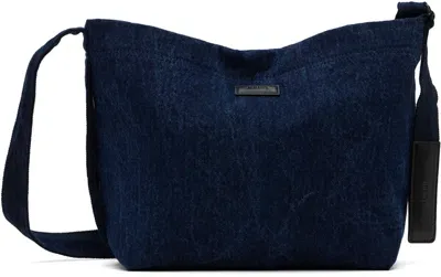 Juunj Blue Denim Cross Messenger Bag In P Blue