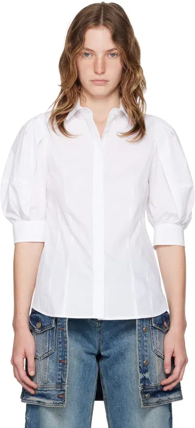 Juunj White Puff Sleeve Shirt