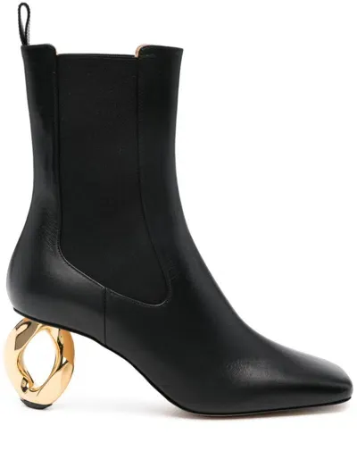 Jw Anderson 65mm Leather Boots In Black