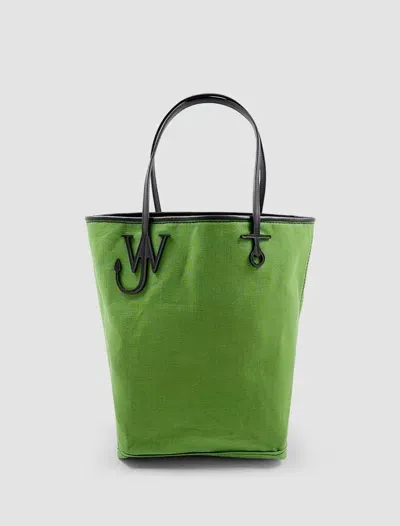 Jw Anderson Tall Anchor Tote - Canvas Tote Bag In Verde