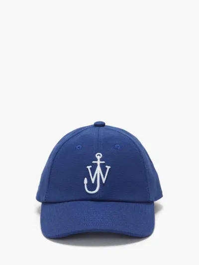 Jw Anderson Baseball Cap With Anchor Logo In Blue