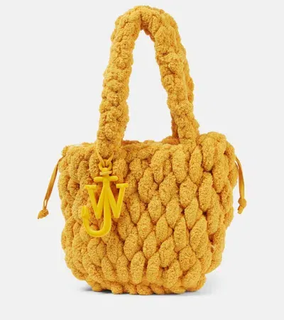 Jw Anderson Blanket Small Chenille Shopper In Gelb 