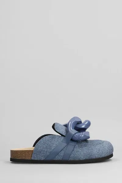 Jw Anderson J.w. Anderson Chain Loafer Slipper-mule In Blue