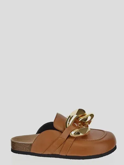 Jw Anderson Chain Loafer In Brown