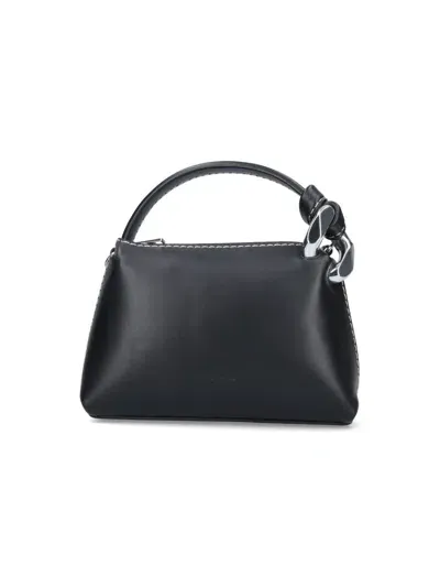 Jw Anderson Corner Small Handbag In Black