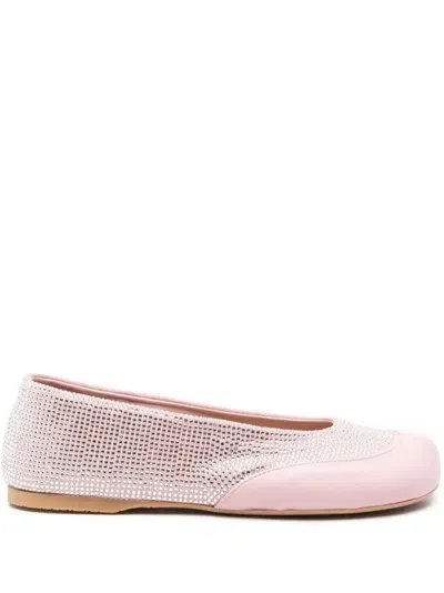 Jw Anderson Crystal Ballet Flats In Pink