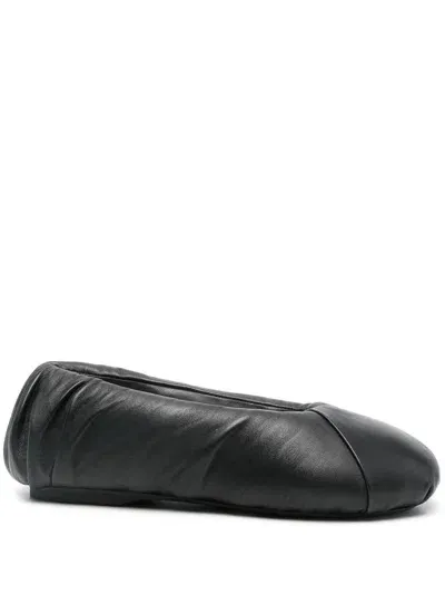 Jw Anderson Padded Ballet Flats In 999 Black