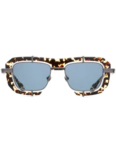 Jw Anderson Jwa03-geometric Sunglasses In Brown