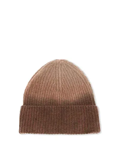 Jw Anderson Gradient-effect Knit Beanie In Marrón