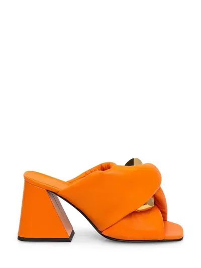 Jw Anderson Twisted Sandal In Naranja