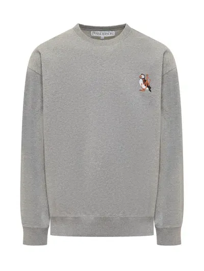 Jw Anderson J.w. Anderson Jw Puffin Sweatshirt In Grey