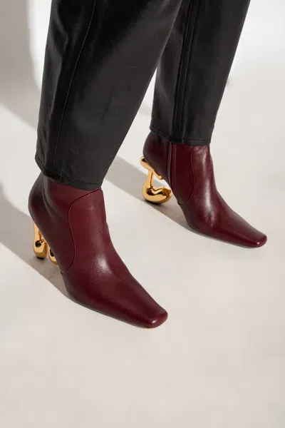 Jw Anderson Chain Heel High Boots In Brown