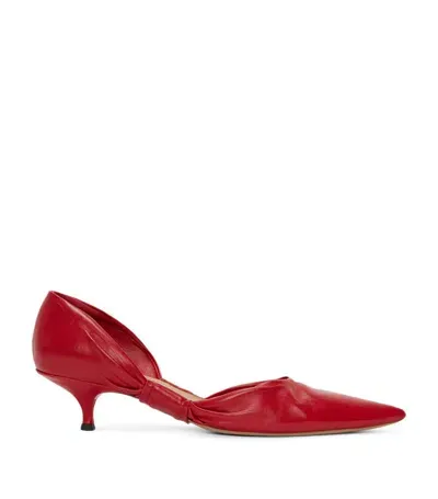 Jw Anderson Leather Knot Pumps 40 In 红色