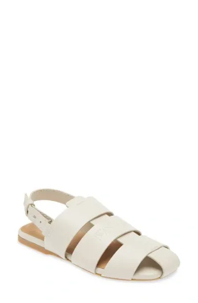 Jw Anderson Calfskin Slingback Fisherman Sandals In Neutral