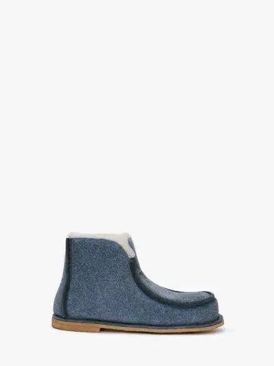 Jw Anderson Padded Ankle Boots In Blue