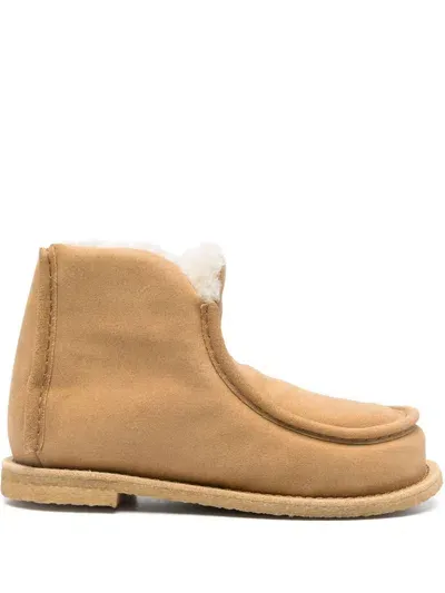 Jw Anderson Padded Ankle Boots In Brown