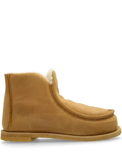 Jw Anderson Padded Ankle Boots In Brown