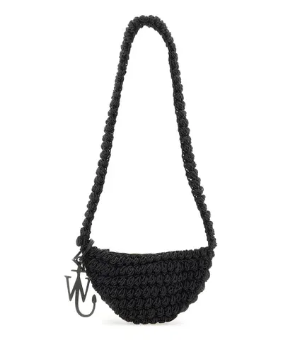 Jw Anderson Popcorn Sling Shoulder Bag In Black