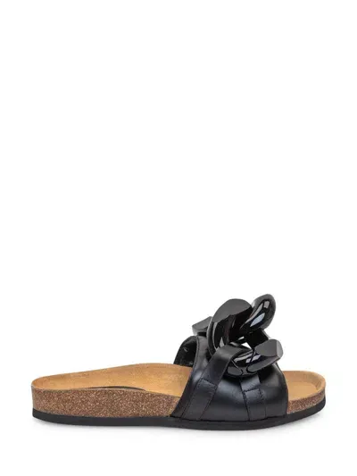 Jw Anderson Sliders Sandals In Negro