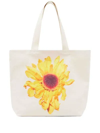 Jw Anderson Sunflower Tote Bag In Neutrals