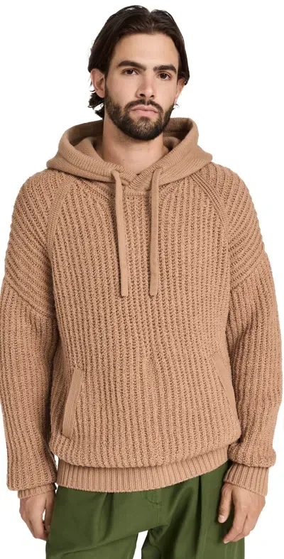 Jw Anderson Textured Hoodie Oatmeal