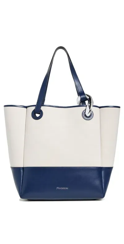 Jw Anderson The Jwa Corner Tote Navy/light Grey