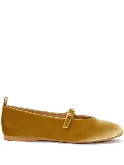 Jw Anderson Velvet Ballerina Flats Medium Orange In Yellow