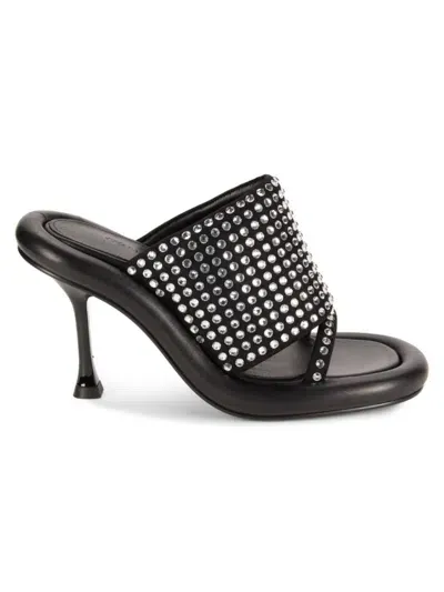 Jw Anderson Woman Sandals Black Size 8 Leather