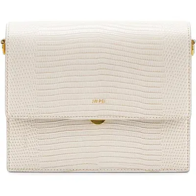 Jw Pei Joy Metallic Faux Leather Shoulder Bag In White