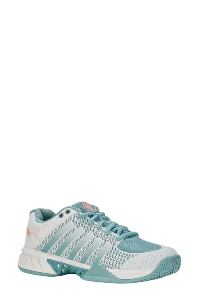 K-swiss Express Light Pickle Ball Running Shoe In Blanc/nile/desert