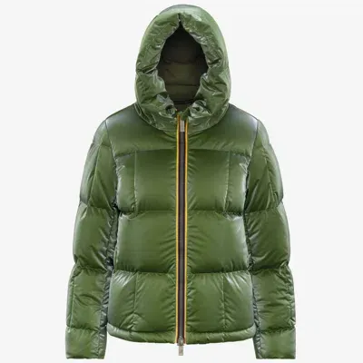 K-way Brielin Heavy Brick-like Quilted In Green