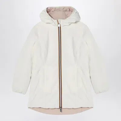 K-way Kids' Denise Reversible Parka White/pink