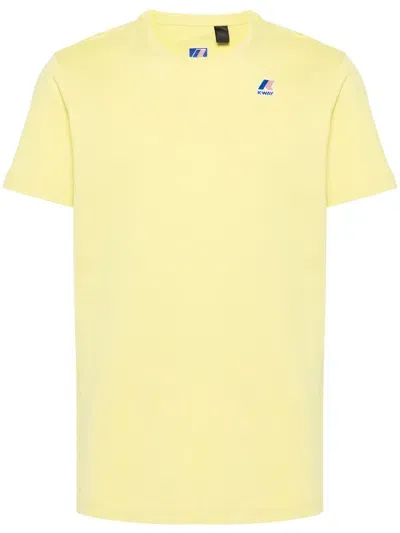 K-way T-shirt With Logo In Yellow