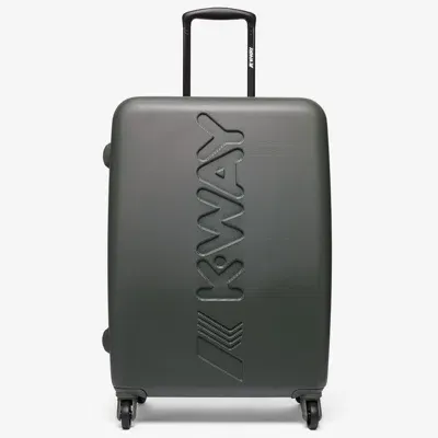 K-way Trolley Medio Con Logo  In Metallic Grey