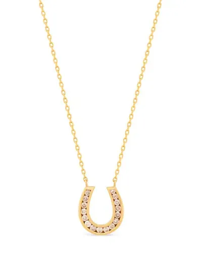 Kamushki 18k Yellow Gold Lucky Horse Shoe Diamond Necklace