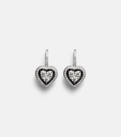 Kamyen 18kt White Gold Earrings With Diamonds In Metallic