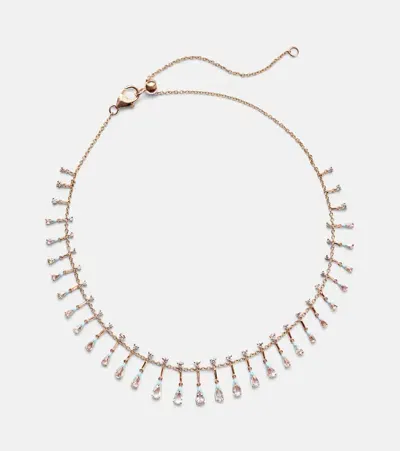 Kamyen Golden Drop 18kt Rose Gold Necklace With Diamonds