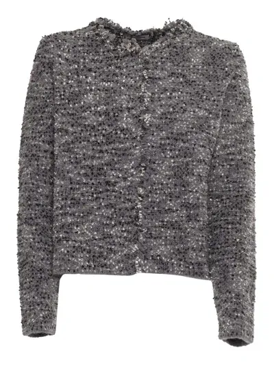 Kangra Knitted Chanel Jacket In Grey