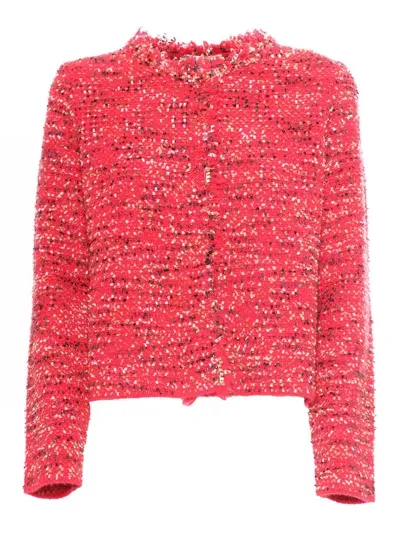 Kangra Knitted Chanel Jacket In Red